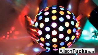 Seductive Alison Tyler With Large Natural Breasts In A Disco-Themed Video