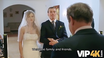 Olivia Sparkle Intim Játéka Esküvői Ruhában, Videón Rögzítve