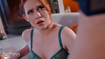 Arian Joy And Her Redhead Partner Engage In Strapon Play Leading To An Intense Scissoring Orgasm