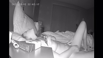 A Reserved Woman Indulges In Self-Pleasure Before Bed, Captured By A Hidden Camera